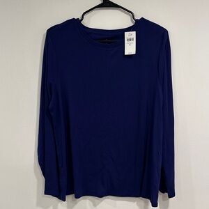 J. Jill Deep Blue Long Sleeve Tee